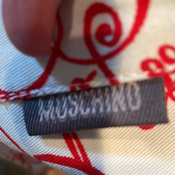 Moschino jeans cotton, red & white patterned blazer with white buttons. - Picture 8 of 12